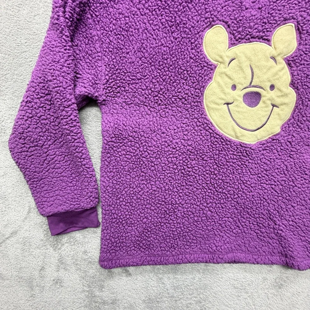 Disney‎ Pajama Top Unisex Kids L Purple Fleece Faux Fur Winnie The Pooh